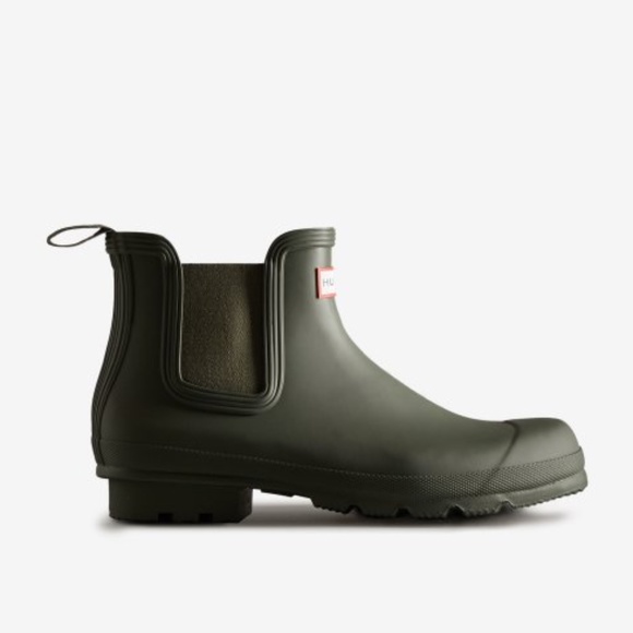 NEW Hunter Boots Men\'s Original Chelsea Dark Olive Rubber Rain Boots main image 9